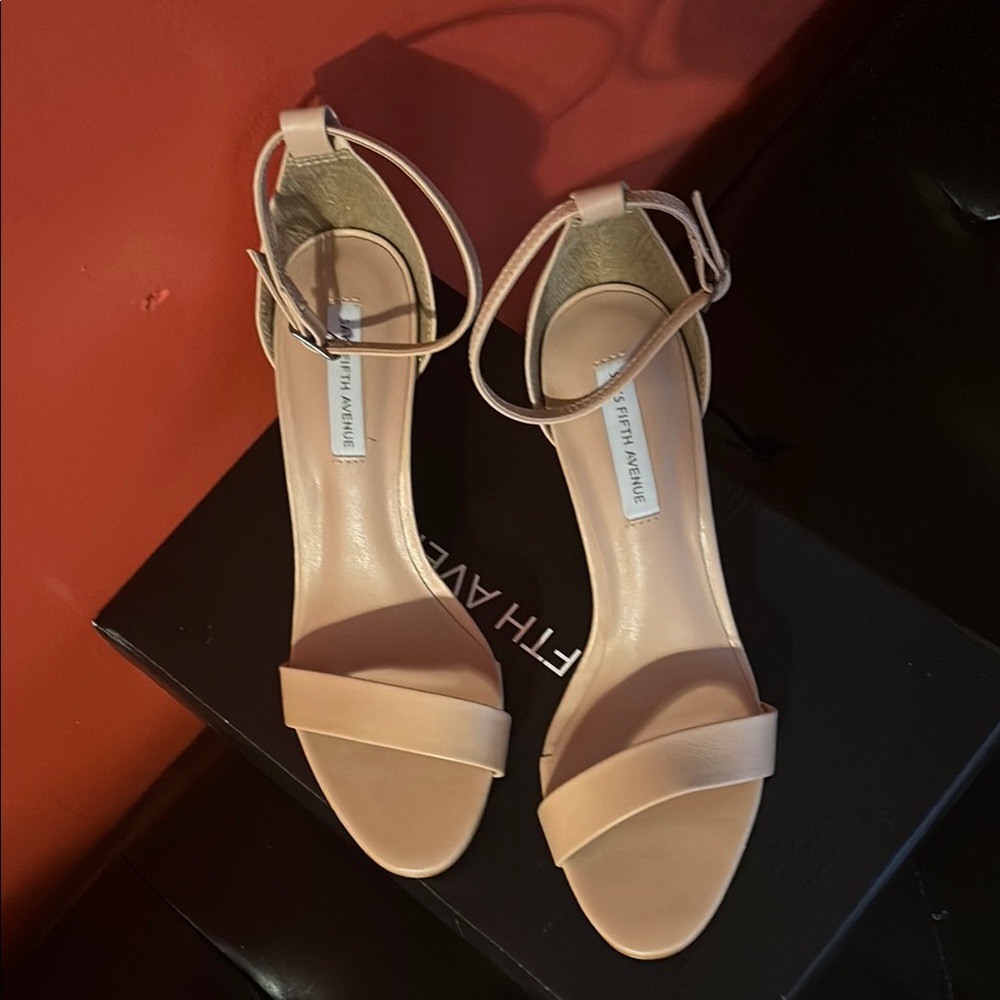 Saks Fifth Avenue Nude Heeled Sandals